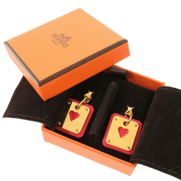 HERMES Red Earrings - Picture 3 of 8
